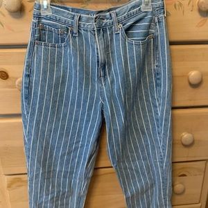 American eagle striped mom jeans